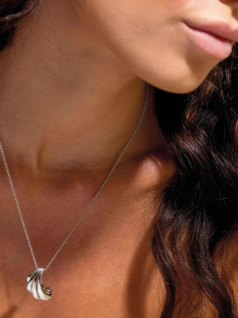 Kit Heath Océane Shell Echo Grande necklace sterling silver (British brand)
