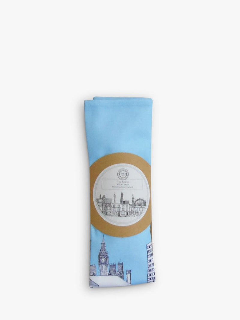 Glorious Mud London Houses tea towel - British product