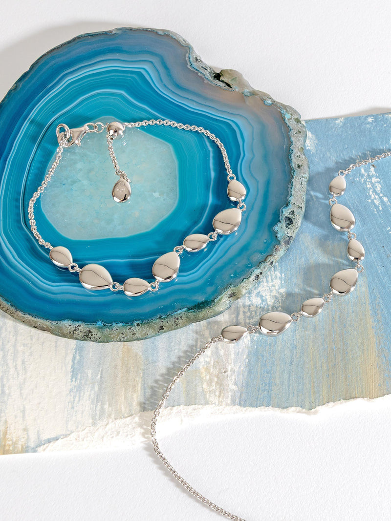 Kit Heath coast pebble link bracelet silver, UK version