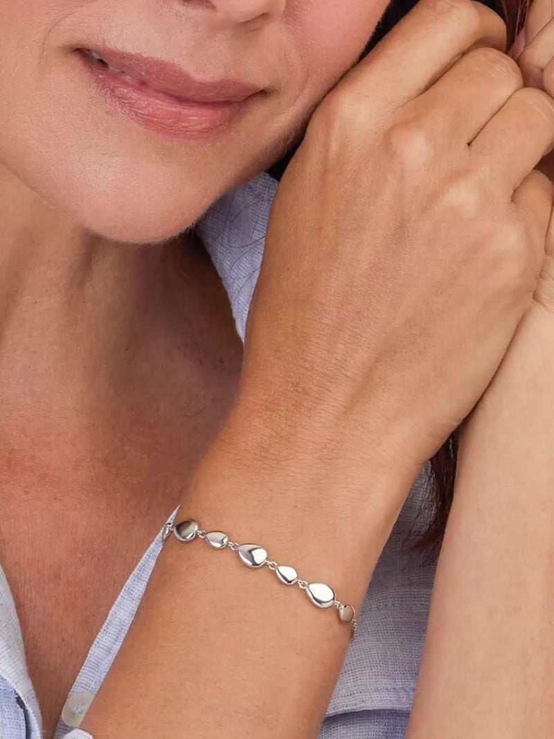 Kit Heath coast pebble link bracelet silver, UK version
