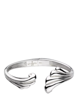 John Lewis Kit Heath Océane Shell Echo Grande Hinged Bangle, Medium/Large, Silver- Buy online at McGrocer