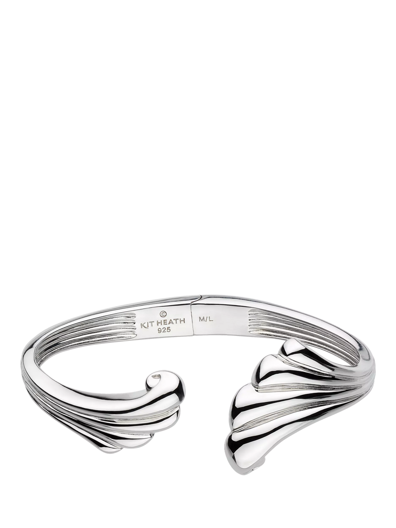 Kit Heath hinged silver bangle medium large - British product