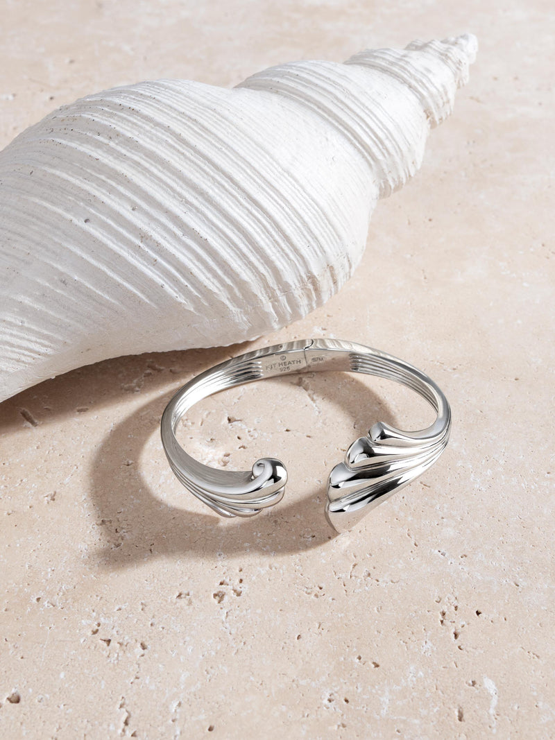 Kit Heath hinged silver bangle medium large - British product
