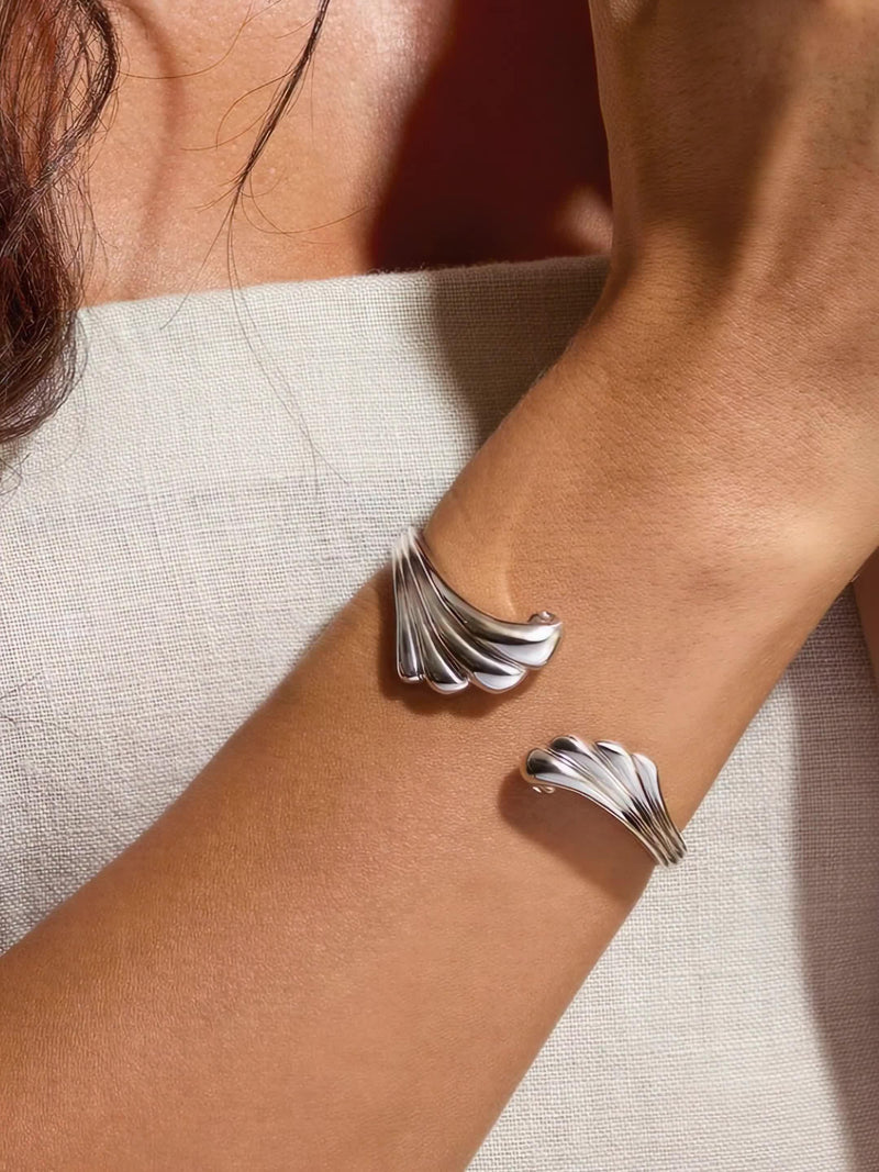 Kit Heath hinged silver bangle medium large - British product