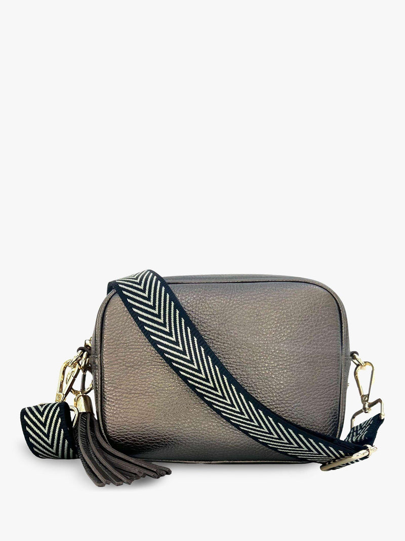 Apatchy London leather crossbody bag Latte, UK version