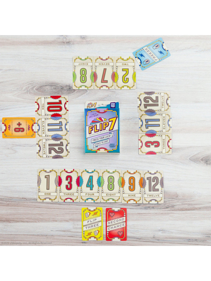 Asmodee Flip 7 card game for 3 players - British product
