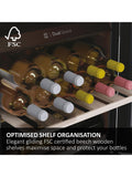 Haier freestanding wine cooler 34-bottle black - British product