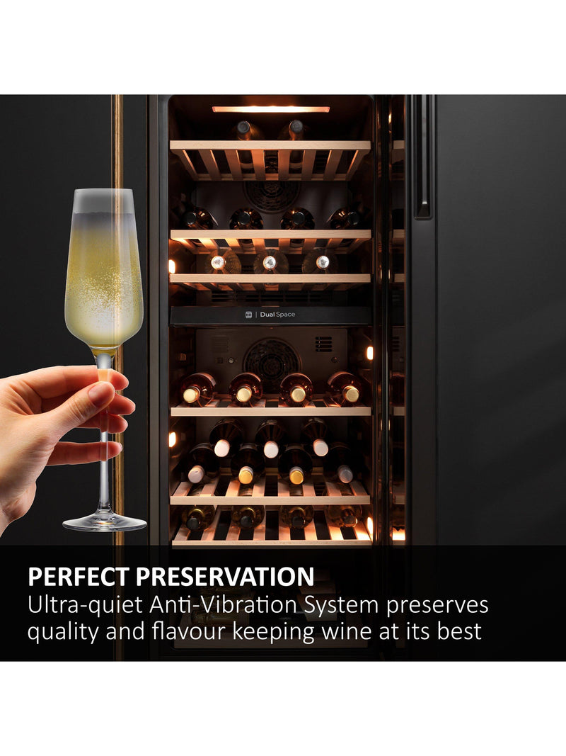 Haier 44 bottle dual zone wine cooler under counter, imported from the UK