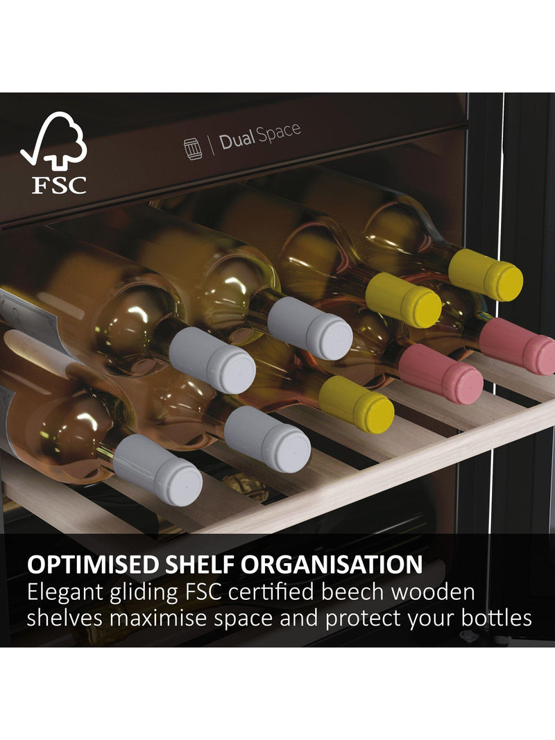 Haier 44 bottle dual zone wine cooler under counter, imported from the UK