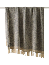 John Lewis West Elm Two Tone Chunky Linen Throw, Grey- Buy online at McGrocer