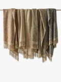 West Elm two-tone chunky linen throw - British product