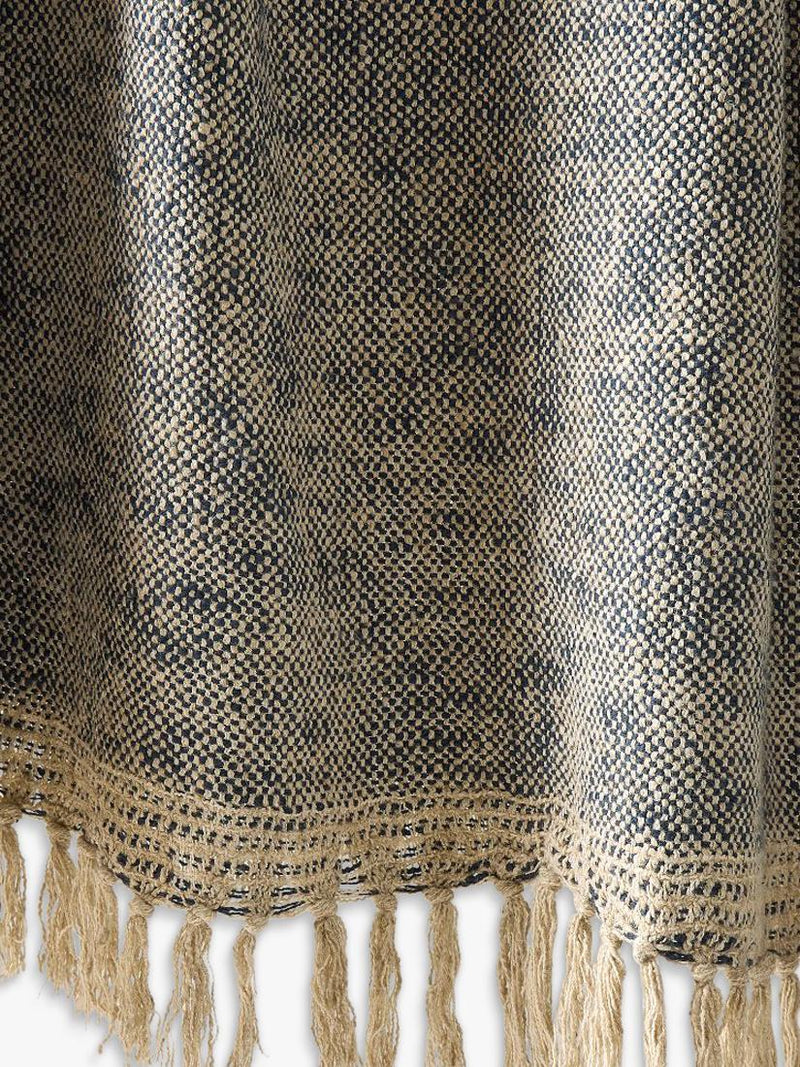 West Elm two-tone chunky linen throw - British product