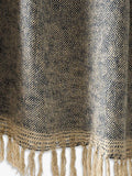 West Elm two-tone chunky linen throw - British product