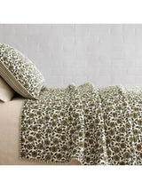 John Lewis West Elm Laney Floral Quilted Bedspread, Elm, King Size- Buy online at McGrocer