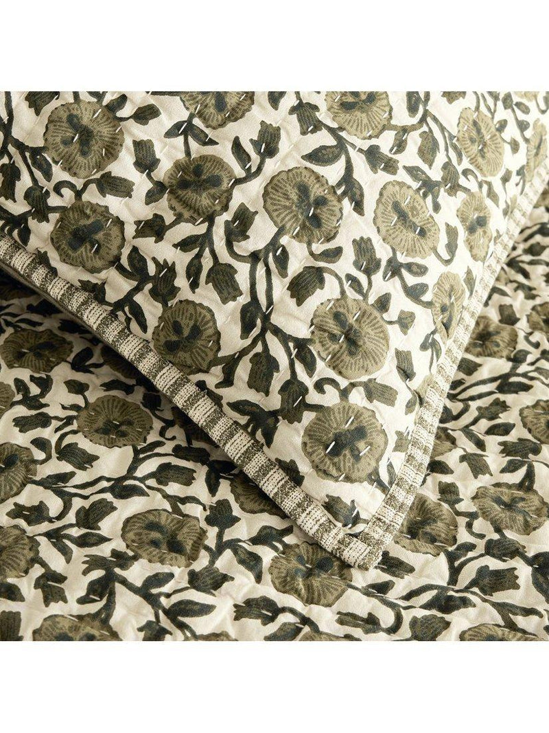 West Elm Laney Floral quilted bedspread king size, imported from the UK