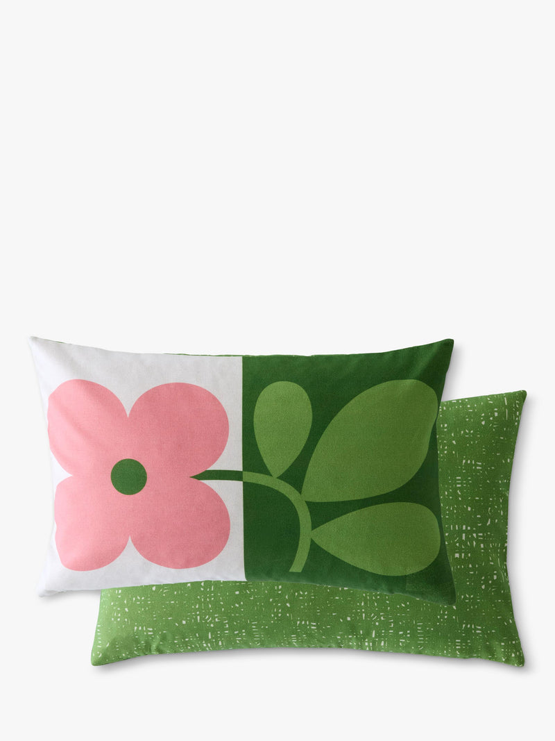 Orla Kiely Floret cushion with signature four-petal flower print, UK version