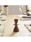 West Elm Tira Tapered Ash Wood Candle Holder