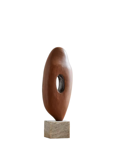 John Lewis West Elm Wood Sculptural Ornament Walnut- Buy online at McGrocer