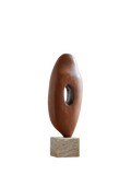 West Elm sculptural ornament in walnut - British product