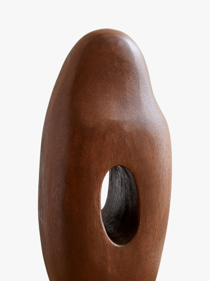 West Elm sculptural ornament in walnut - British product