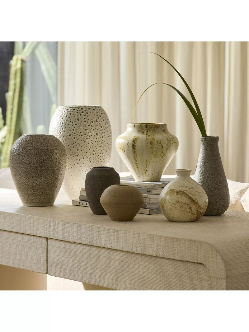 West Elm Sahar ceramic vase H27cm white - British product