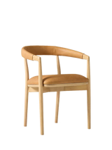 John Lewis West Elm Irvine Leather Dining Chair, Sesame- Buy online at McGrocer