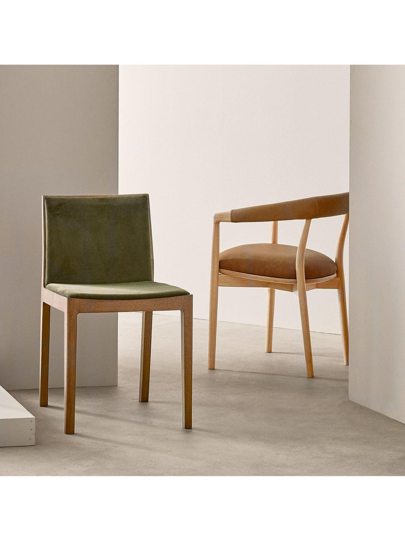 West Elm Irvine leather dining chair in Sesame, UK version