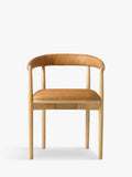West Elm Irvine leather dining chair in Sesame, UK version