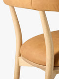 West Elm Irvine leather dining chair in Sesame, UK version