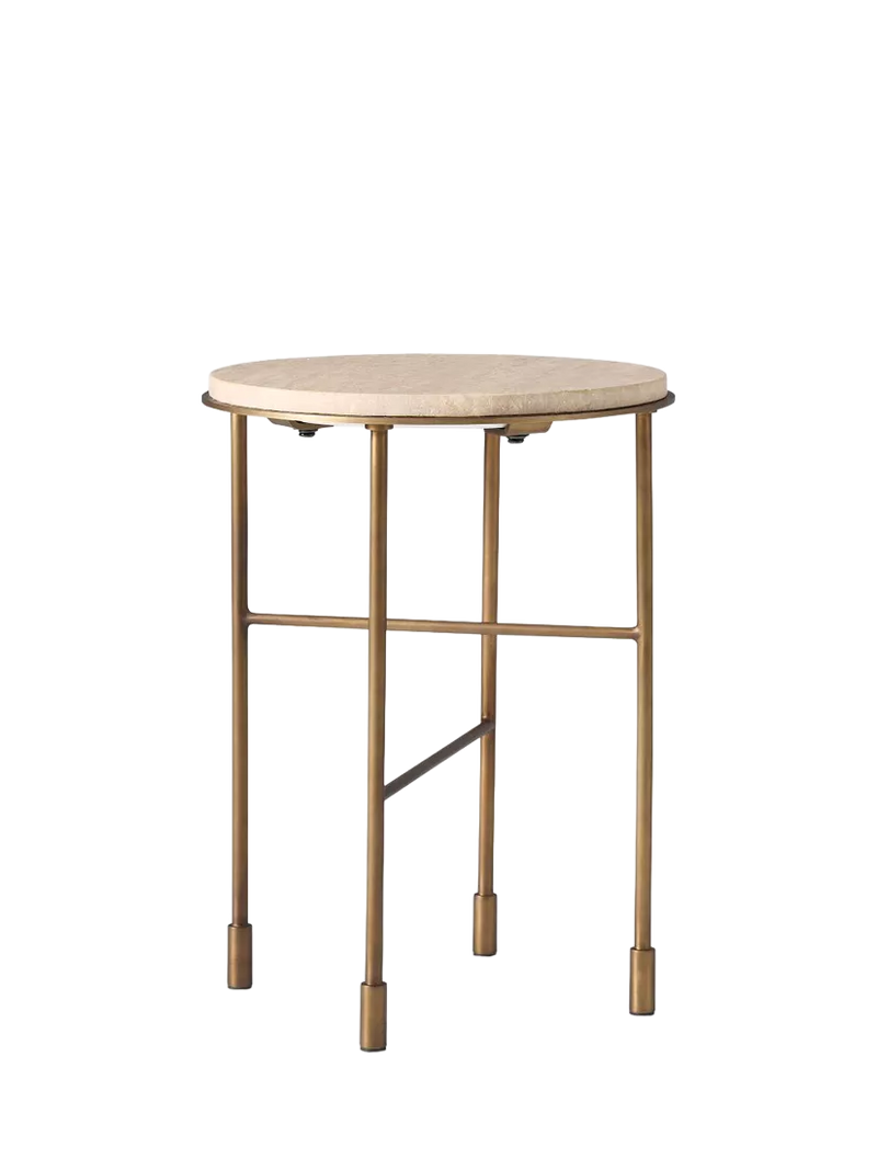 West Elm Fay side table warm brass, imported from the UK