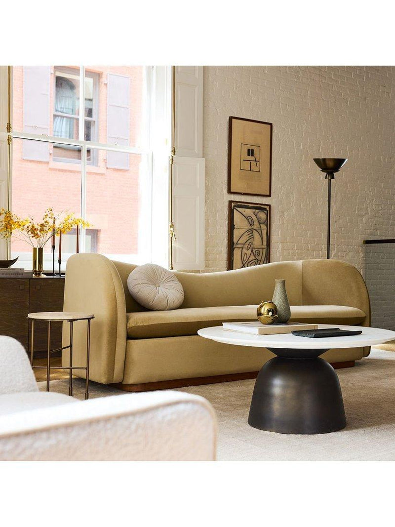 West Elm Fay side table warm brass, imported from the UK