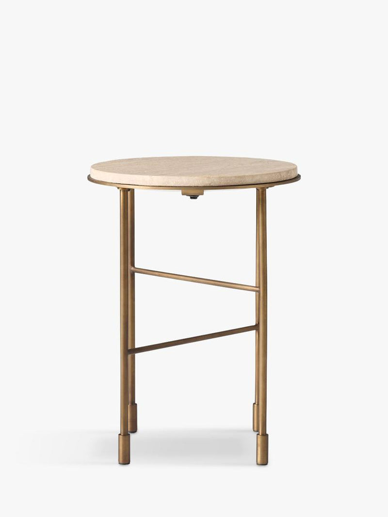 West Elm Fay side table warm brass, imported from the UK