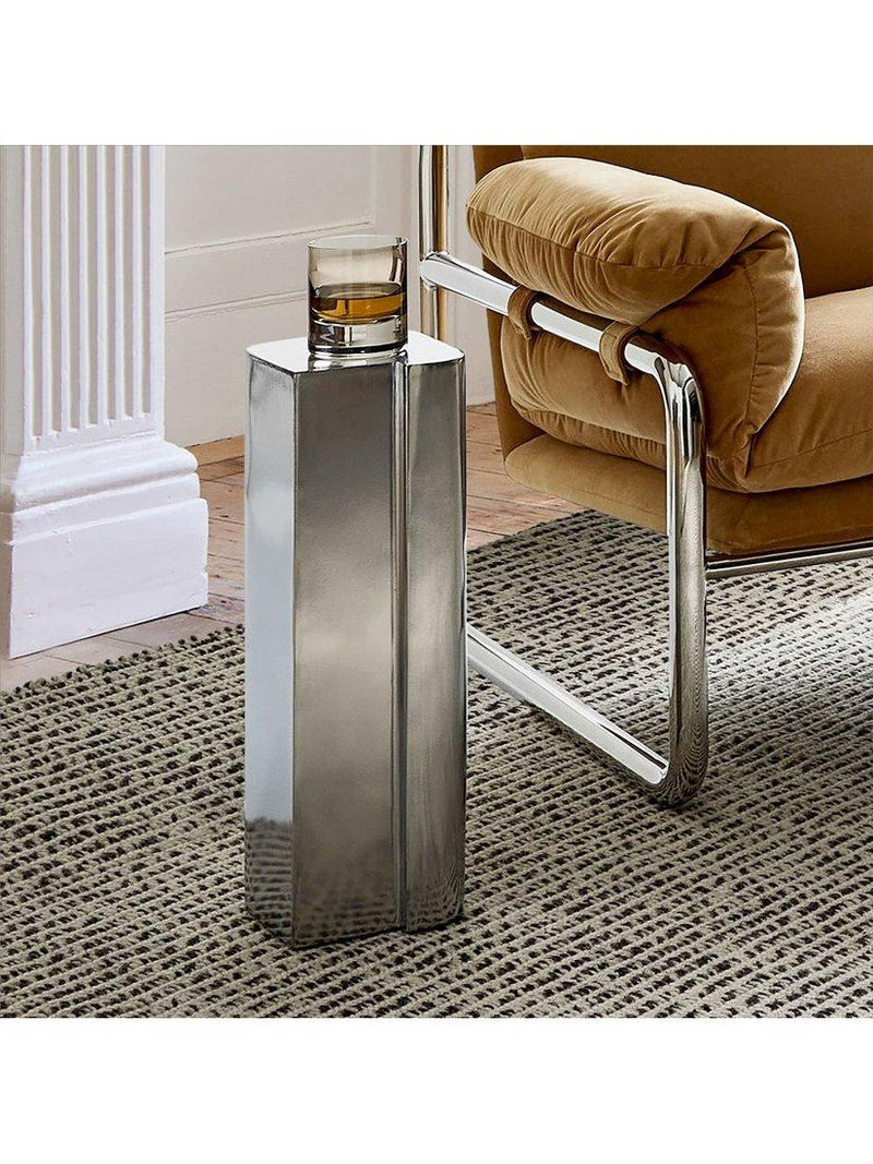 West Elm Hendrix drinks table chrome British brand