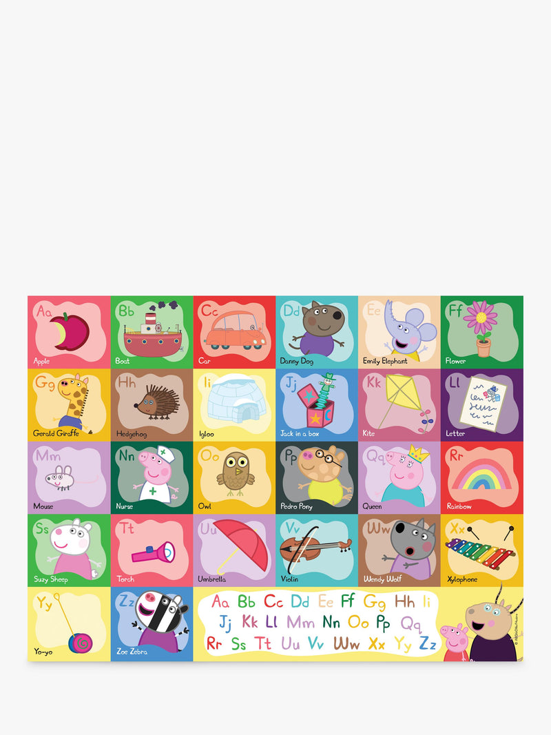 Peppa Pig alphabet floor jigsaw puzzle 30 piece, imported from the UK