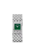Frederique Constant women's square watch green malachite dial, imported from the UK