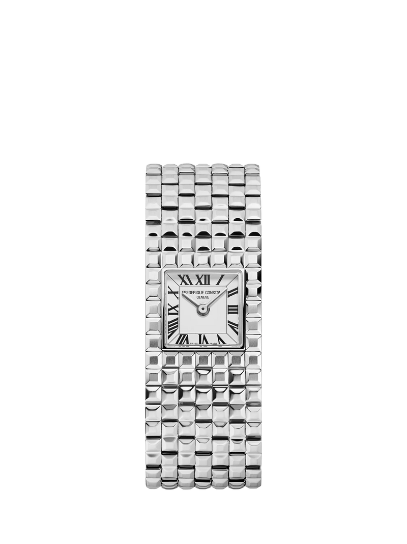 Frederique Constant Classics Manchette women's square watch silver bracelet - British product