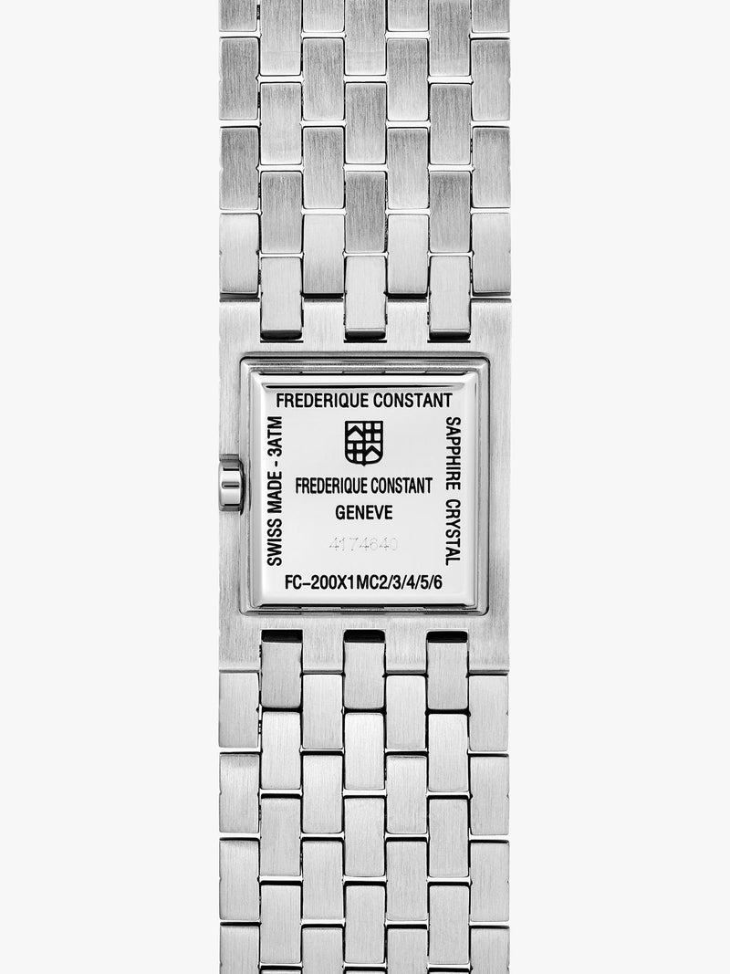 Frederique Constant Classics Manchette women's square watch silver bracelet - British product