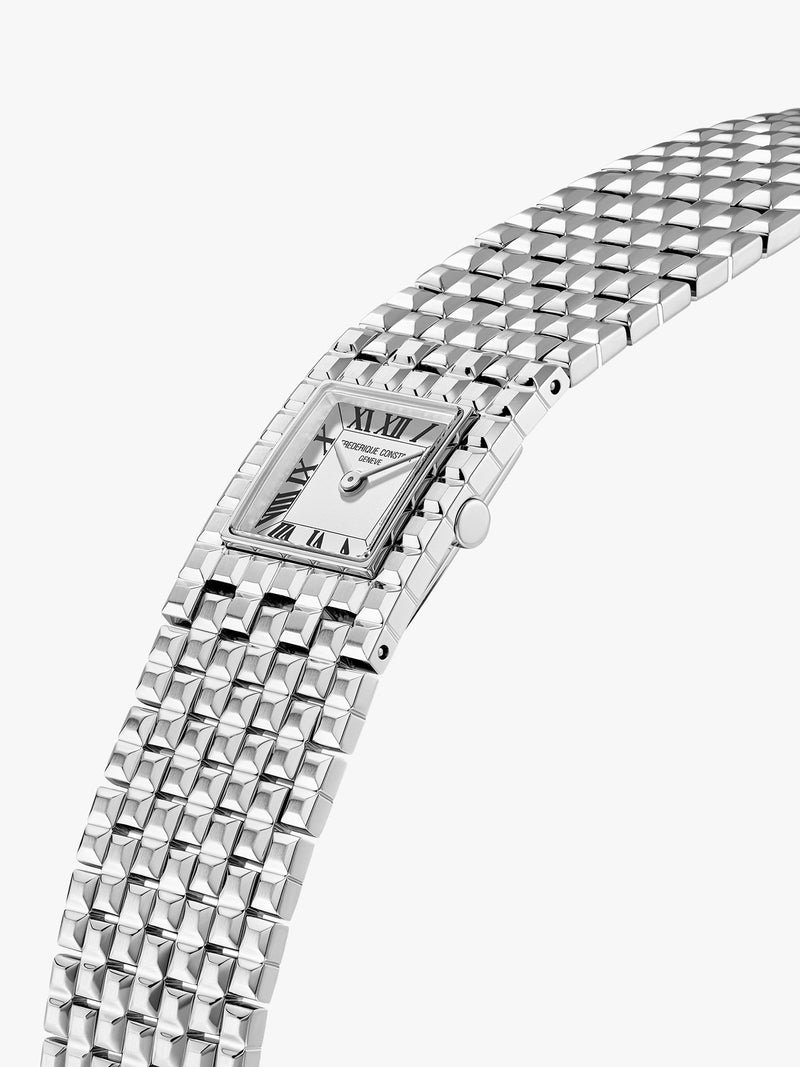Frederique Constant Classics Manchette women's square watch silver bracelet - British product