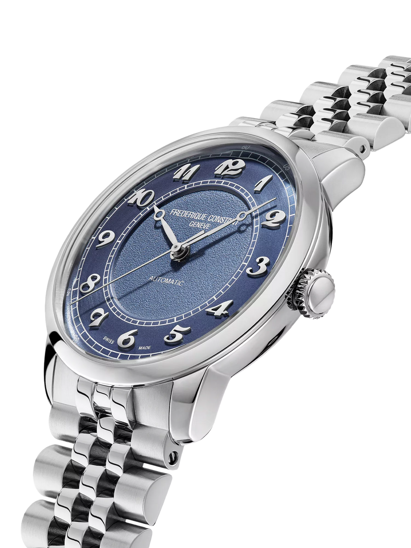Frederique Constant Classics Premiere automatic watch with blue dial (British brand)