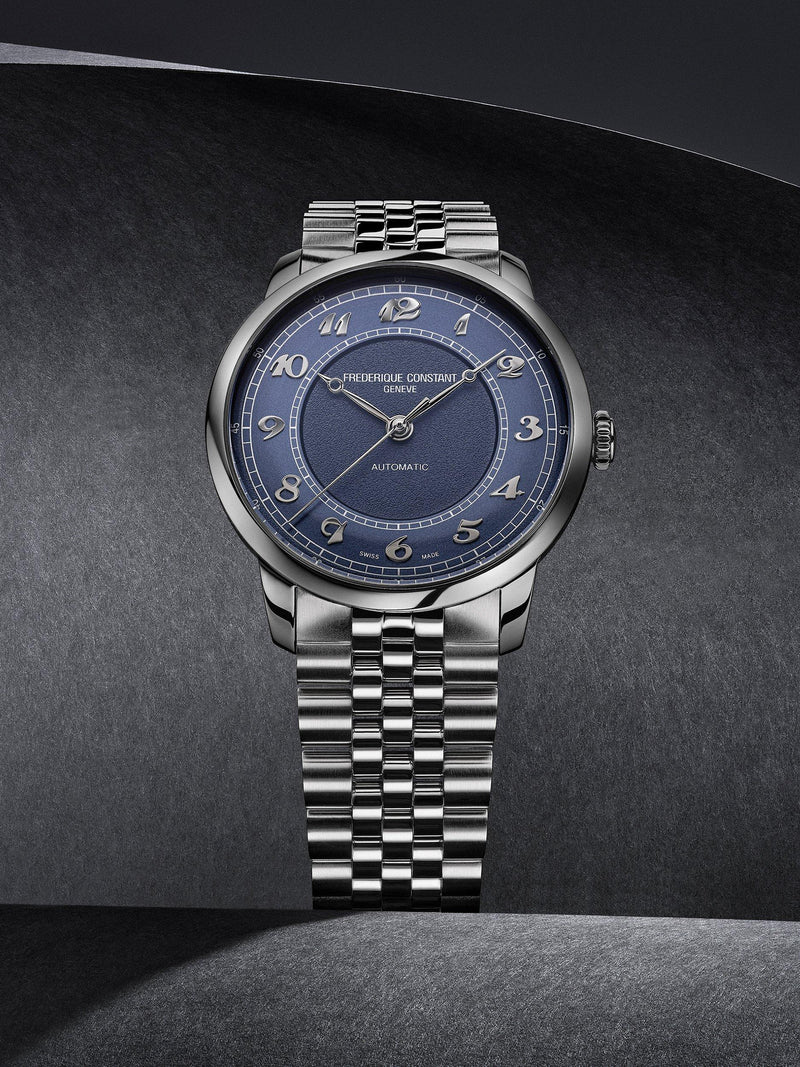 Frederique Constant Classics Premiere automatic watch with blue dial (British brand)