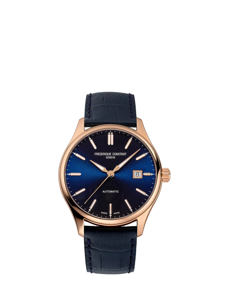 Frederique Constant watch blue dial leather strap, imported from the UK