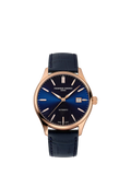 Frederique Constant watch blue dial leather strap, imported from the UK