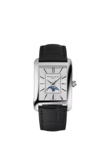 John Lewis Frederique Constant FC-333S4C6 Men's Classics Carrée Moonphase Automatic Silver Dial Leather Strap Watch- Buy online at McGrocer