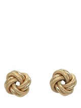 John Lewis Vintage Fine Jewellery Pre-loved 9ct Yellow Gold Knot Stud Earrings- Buy online at McGrocer