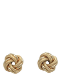 Vintage Fine Jewellery 9ct yellow gold knot stud earrings - British product