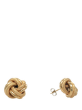 Vintage Fine Jewellery 9ct yellow gold knot stud earrings - British product