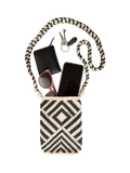 The Small Home Wayuu geometric crossbody bag black white, imported from the UK