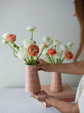 The Small Home check vase multi H17cm (British brand)