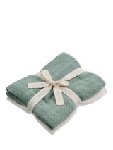 John Lewis MORI Baby Cotton Bamboo Blend Cellular Blanket Pack of 2 Mint White- Buy online at McGrocer