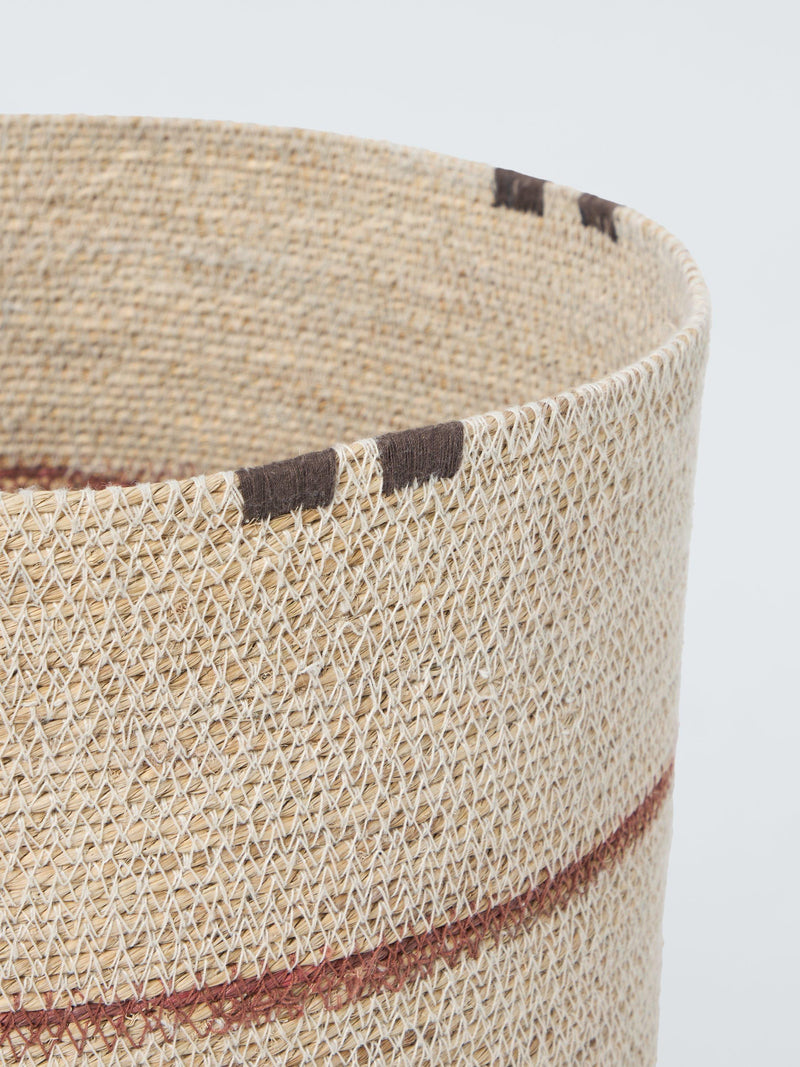 John Lewis seagrass stripe basket large natural - British product